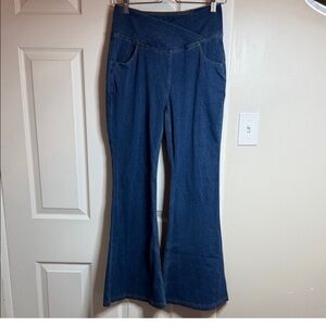 Halara 3x Dark Blue High-Waist Flared Jeans